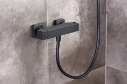 Aquavive Eco Thermostatische Douchekraan Tanaro Zwart 15Cm|Brico Hot