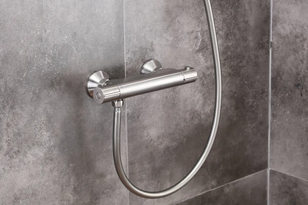 Aquavive Eco Thermostatische Douchekraan Cato Geborsteld Staal 15Cm|Brico Clearance