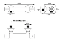 Aquavive Eco Thermostatische Douchemengkraan Sele 150Mm Chroom|Brico