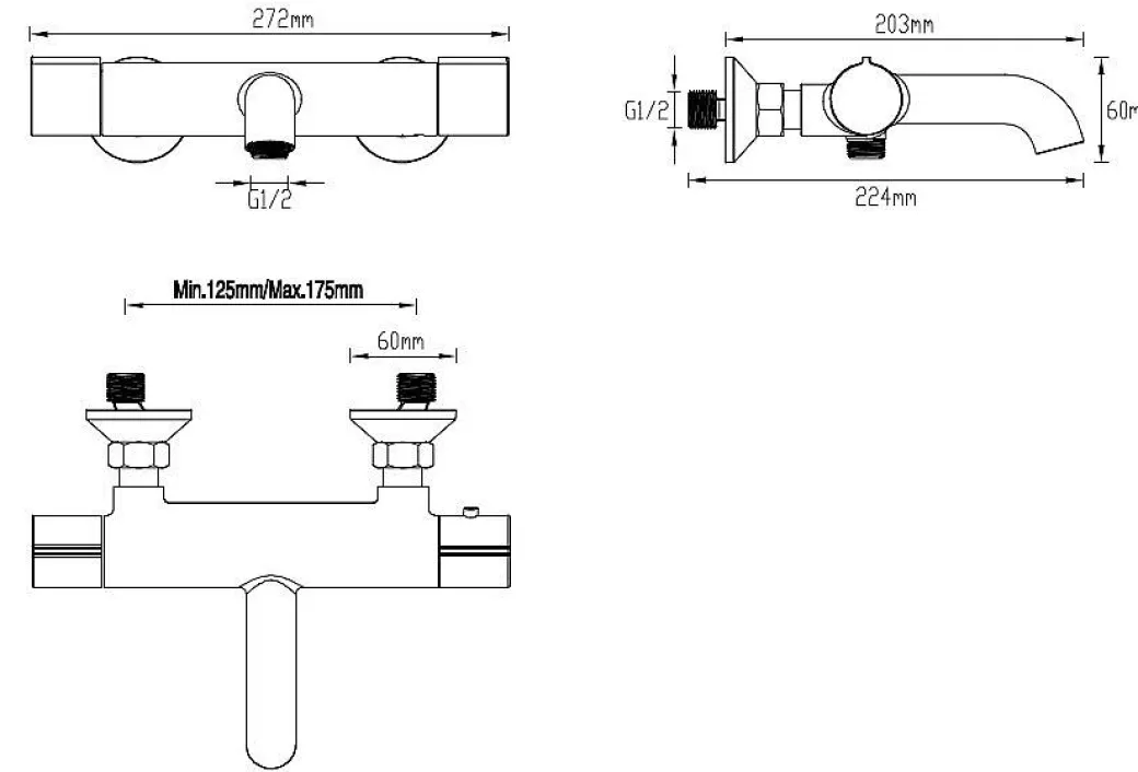 Aquavive Eco Thermostatische Badkraan Sele Chroom|Brico Online