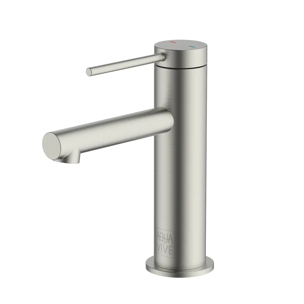 Aquavive Eco Wastafelmengkraan Cato Laag Rvs|Brico Clearance