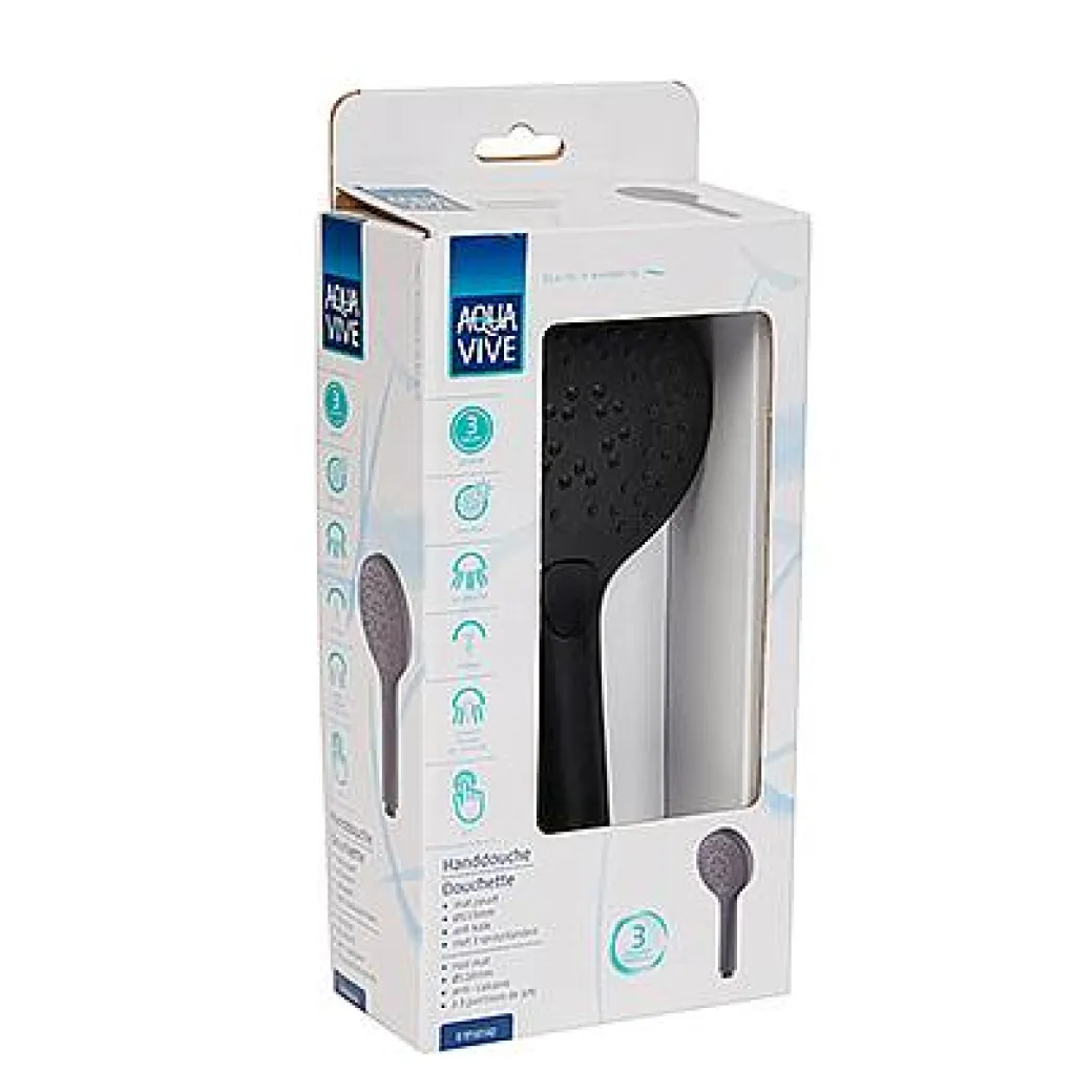 Aquavive Handdouche Irminio O110Mm Zwart|Brico Sale