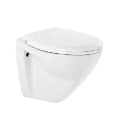 Aquavive Hangtoilet Cetus Wit | Verhoogd Model | Soft-Close Toiletzitting | Randsloos Toiletpot|Brico New