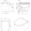 Aquavive Hangtoilet Mazaro Wit | Soft-Close Toiletzitting | Randloos Toiletpot|Brico New