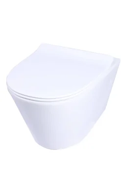 Aquavive Hangtoilet Slizza Wit | Soft-Close & Quick Release Toiletzitting | Randloos Toiletpot|Brico Hot