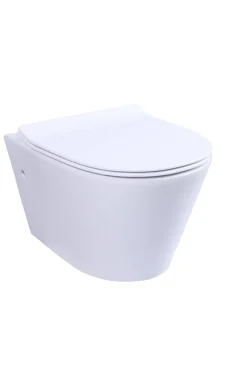 Aquavive Hangtoilet Slizza Wit | Soft-Close & Quick Release Toiletzitting | Randloos Toiletpot|Brico Hot