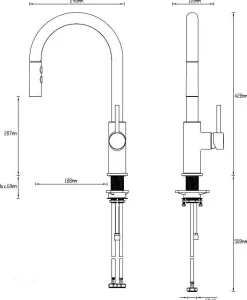 Aquavive Keukenmengkraan Yamuna Met Handdouche Chroom|Brico Outlet