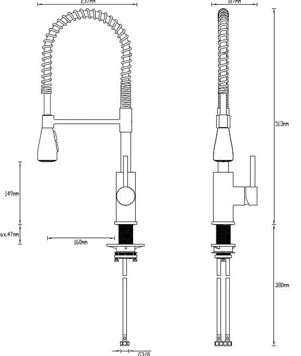 Aquavive Keukenmengkraan Beni Met Handdouche Chroom Mat|Brico Outlet