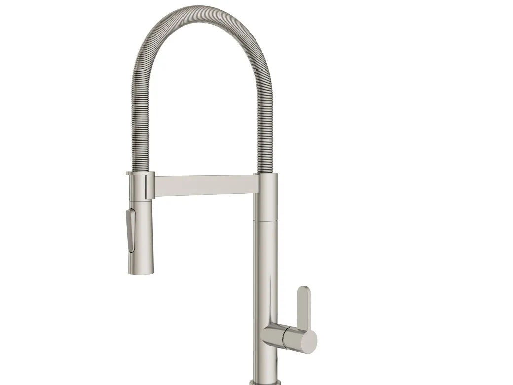 Aquavive Keukenmengkraan Volturno Met Uittrekbare Handdouche Geborsteld Nikkel|Brico Online