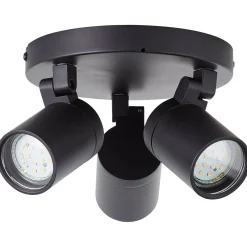 Aquavive Plafondspot Irminio Zwart 19Cm 3Xgu10 5W|Brico New