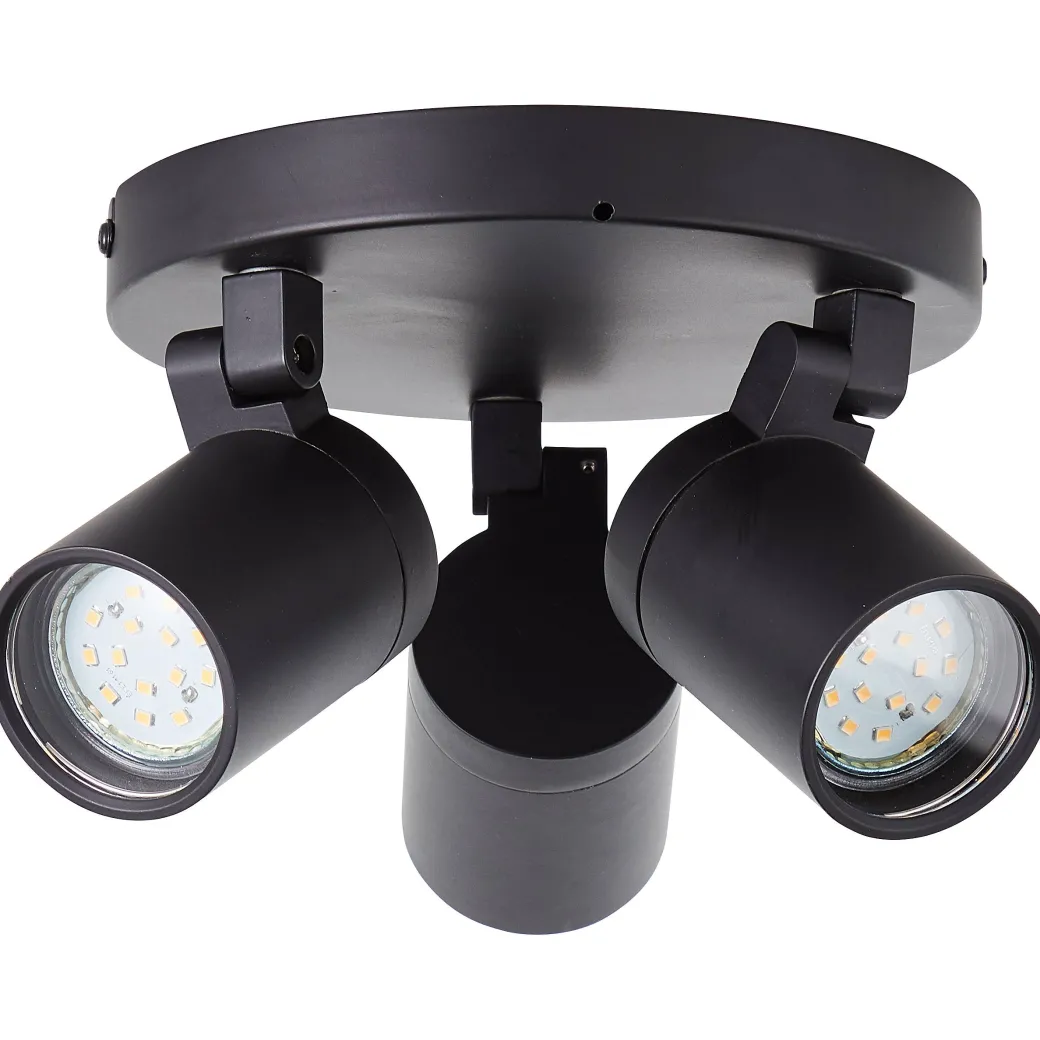 Aquavive Plafondspot Irminio Zwart 19Cm 3Xgu10 5W|Brico New