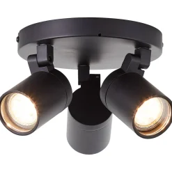 Aquavive Plafondspot Irminio Zwart 19Cm 3Xgu10 5W|Brico New