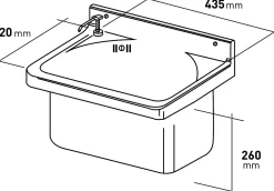 Aquavive Uitgietbak Ardeche Kunststof 54Cm Wit|Brico Clearance