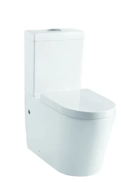Aquazuro Duoblok Toilet Savio 2 I Universele Aansluiting I Quick Release & Soft-Close Toiletzitting Wit|Brico