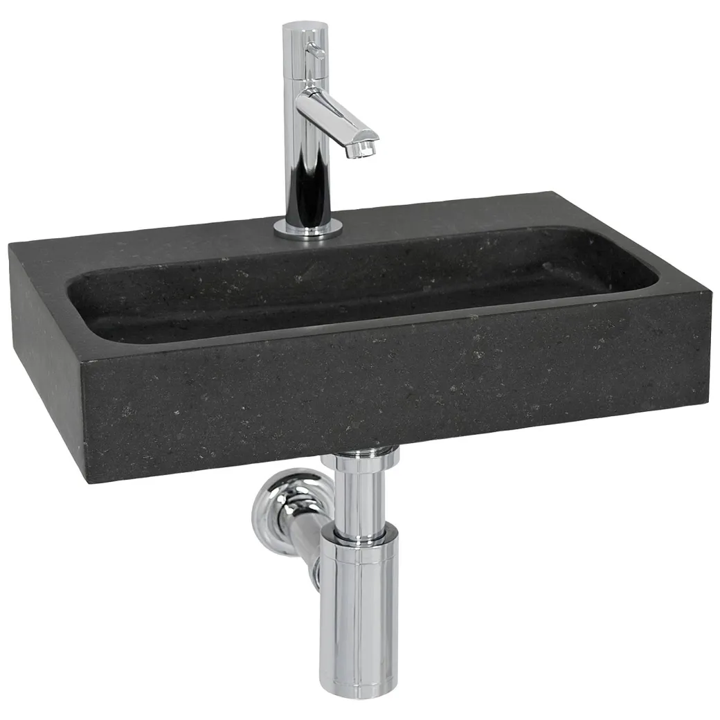 Aquazuro Fonteinset Enza Natuursteen Zwart 38Cm|Brico