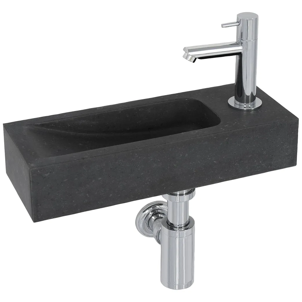 Aquazuro Fonteinset Platani Natuursteen Zwart 38Cm|Brico Sale