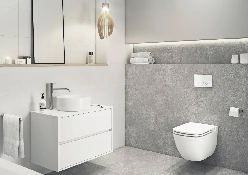 Aquazuro Inbouwreservoir Set Iris | Quick Release & Soft-Close Toiletzitting | Randloos Toiletpot|Brico Hot