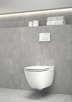 Aquazuro Inbouwreservoir Set Iris | Quick Release & Soft-Close Toiletzitting | Randloos Toiletpot|Brico Hot