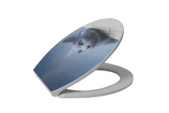 Aquazuro Toiletzitting 3D Kat Duroplast Blauw|Brico Outlet