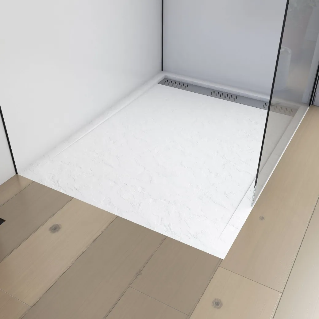 Aurlane Douchebak Pedra 120X80Cm Wit Steeneffect|Brico Online