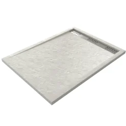 Aurlane Douchebak Pedra 120X90Cm Wit Steeneffect|Brico Hot