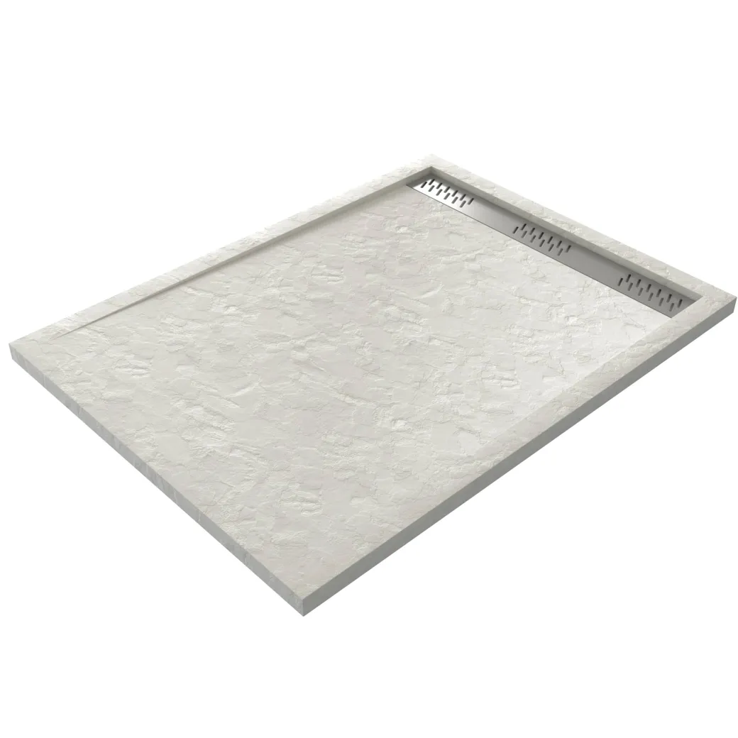 Aurlane Douchebak Pedra 120X90Cm Wit Steeneffect|Brico Hot