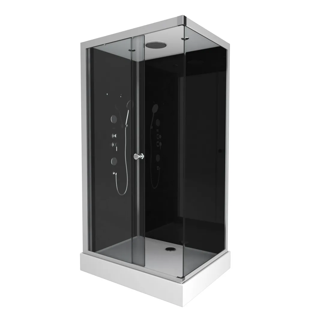 Aurlane Douchecabine Black 2 Rechthoek 110X80Cm|Brico Discount