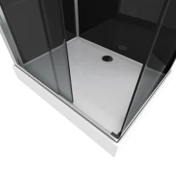 Aurlane Douchecabine Black 2 Rechthoek 110X80Cm|Brico Discount