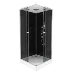 Aurlane Douchecabine Black 2 Vierkant 90X90Cm|Brico Best