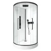 Aurlane Douchecabine Indus2 1/4R 90X90X215Cm Kwartrond Zwart/Wit|Brico Online