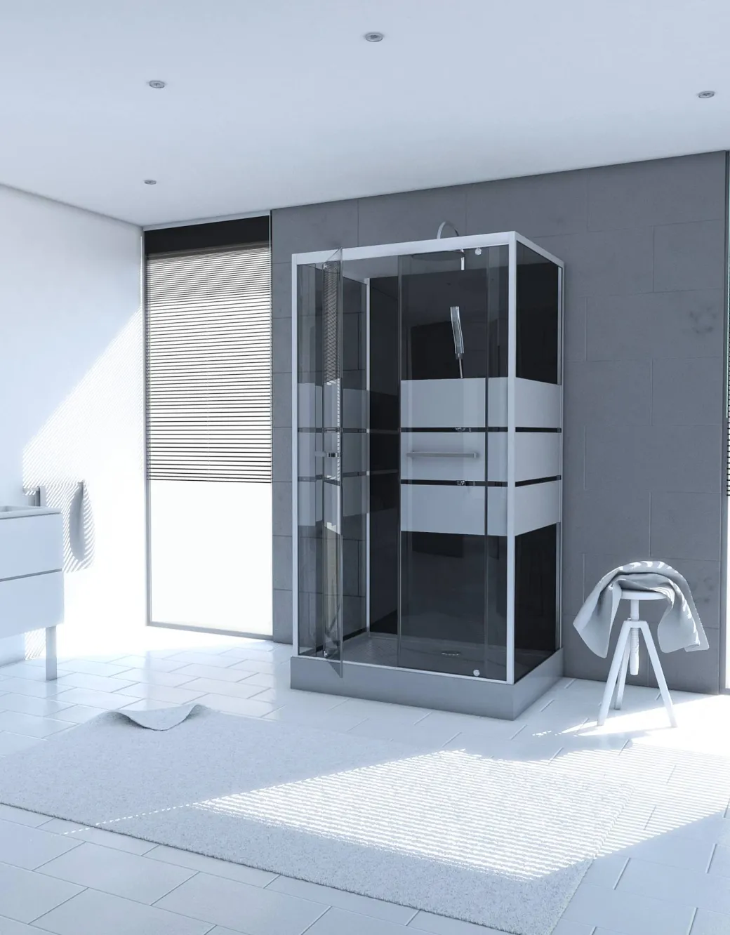 Aurlane Douchecabine Study Chroom 110X80Cm|Brico Outlet