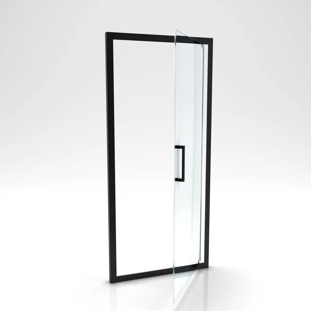Aurlane Douchedeur Factory Draaibaar 80X200Cm Zwart|Brico Hot