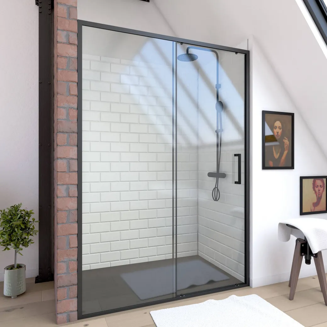 Aurlane Douchedeur Factory 120X200Cm Schuif Zwart|Brico Clearance
