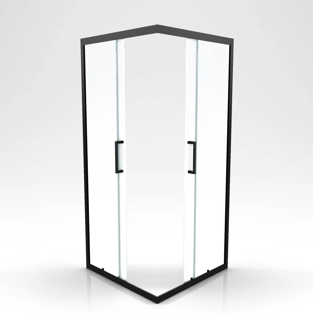 Aurlane Douchedeuren Factory Vierkant 90X90X200Cm Zwart|Brico Hot