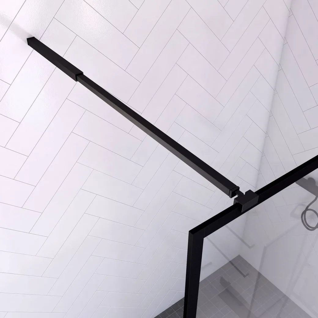 Aurlane Douchewand Dark Edge 140X200Cm 6Mm Zwart|Brico Best
