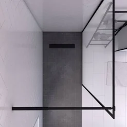 Aurlane Douchewand Dark Edge 120X200Cm 6Mm Zwart|Brico Outlet