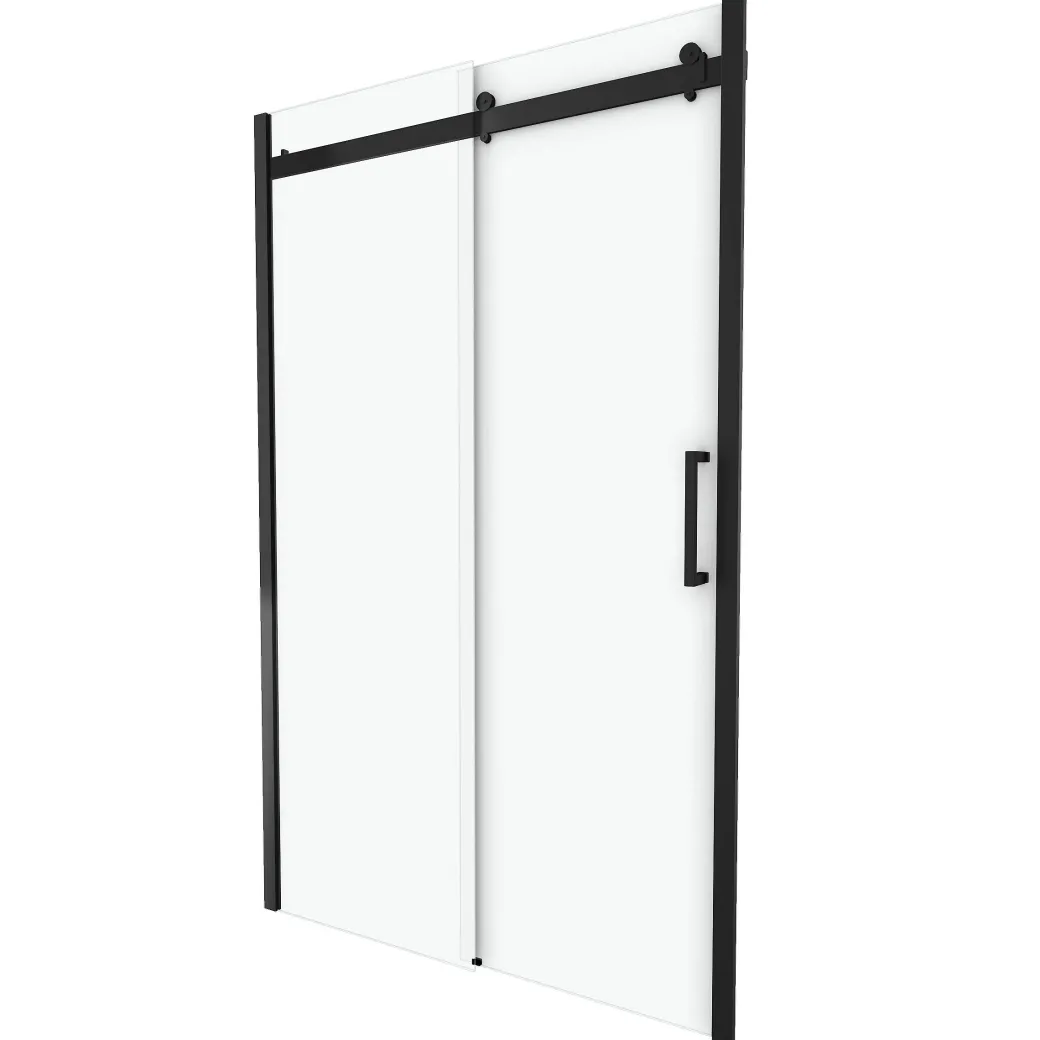 Aurlane Schuifdeur Roll Black 140Cm 8Mm Dik Veiligheidsglas|Brico Hot