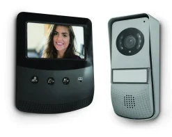 Brico Deurbellen-Avidsen Videointercom 4,3" 2 Draden Zwart