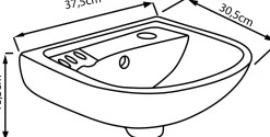 Baseline Toiletfontein 37,5X31Cm Keramiek Wit|Brico Hot