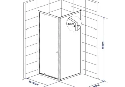 Baseline Vaste Wand 90X185Cm Wit|Brico Clearance