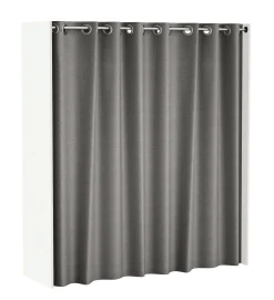 Belfurn Uitschuifbare Dressingkast Chicago Met Gordijn Wit|Brico Discount