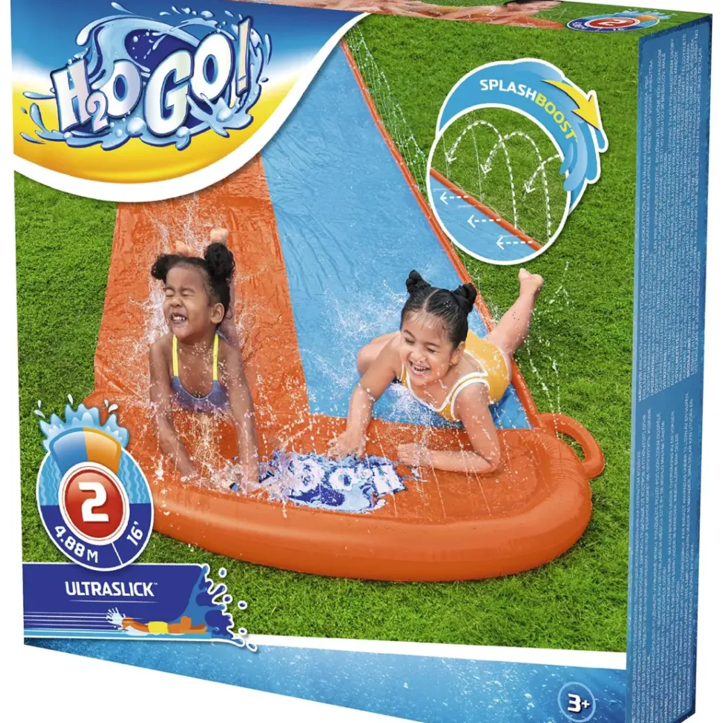 Brico Waterspeelgoed-Bestway H2Ogo Dubbele Waterglijbaan 4,88 Mtr