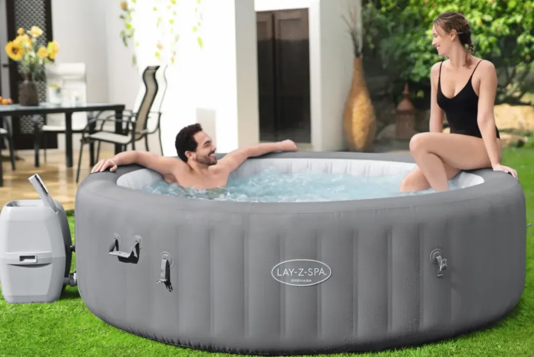 Brico Spa En Jacuzzi-Bestway Jacuzzi Lay-Z Spa 60135 1350L Gris O236X71Cm