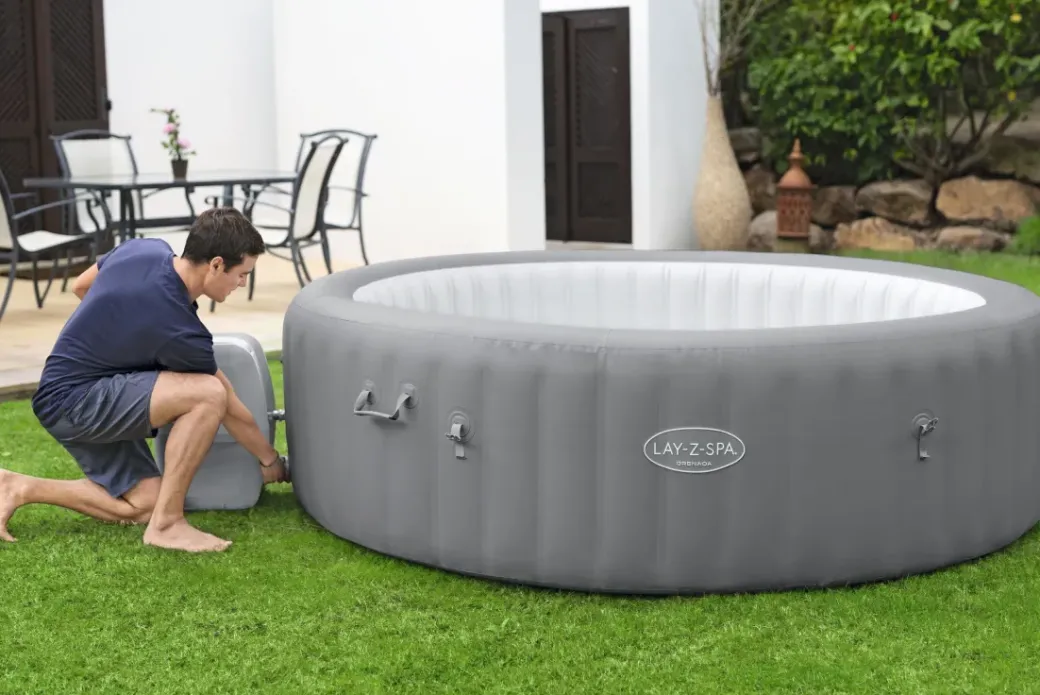 Brico Spa En Jacuzzi-Bestway Jacuzzi Lay-Z Spa 60135 1350L Gris O236X71Cm