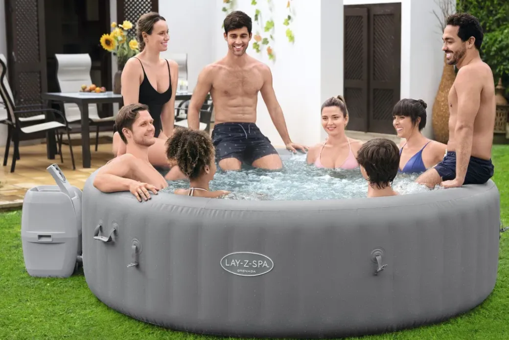 Brico Spa En Jacuzzi-Bestway Jacuzzi Lay-Z Spa 60135 1350L Gris O236X71Cm