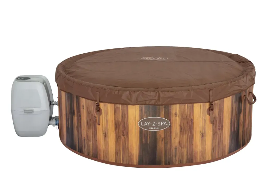 Brico Spa En Jacuzzi-Bestway Jacuzzi Lay-Z-Spa Helsinki 60025 1123L Imitatie Hout O180X66Cm