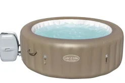 Brico Spa En Jacuzzi-Bestway Lay-Z-Spa 60017, 916 L, 6 Personen, Rond, Bubbelmassage / Airjet, Beige, Wit