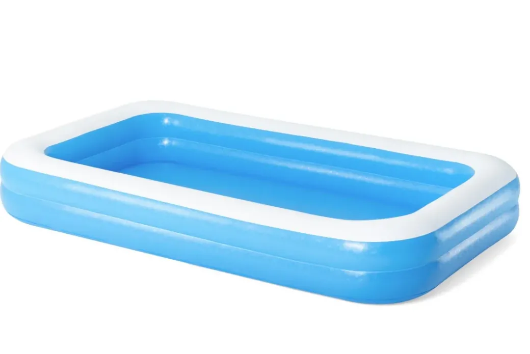Brico Opblaaszwembaden-Bestway Opblaasbaar Zwembad Family Pool Rechthoekig Blauw 305X183X46Cm