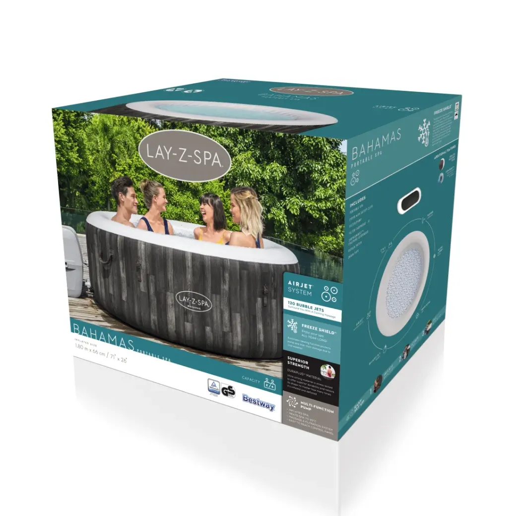 Brico Spa En Jacuzzi-Bestway Opblaasbare Jacuzzi Lay-Z-Spa Bahamas Airjet 669L 4Pers O180X66Cm