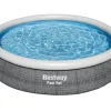 Brico Opblaaszwembaden-Bestway Opblaaszwembad Fast Set Rond Rotan Met Filterpomp O366X76Cm